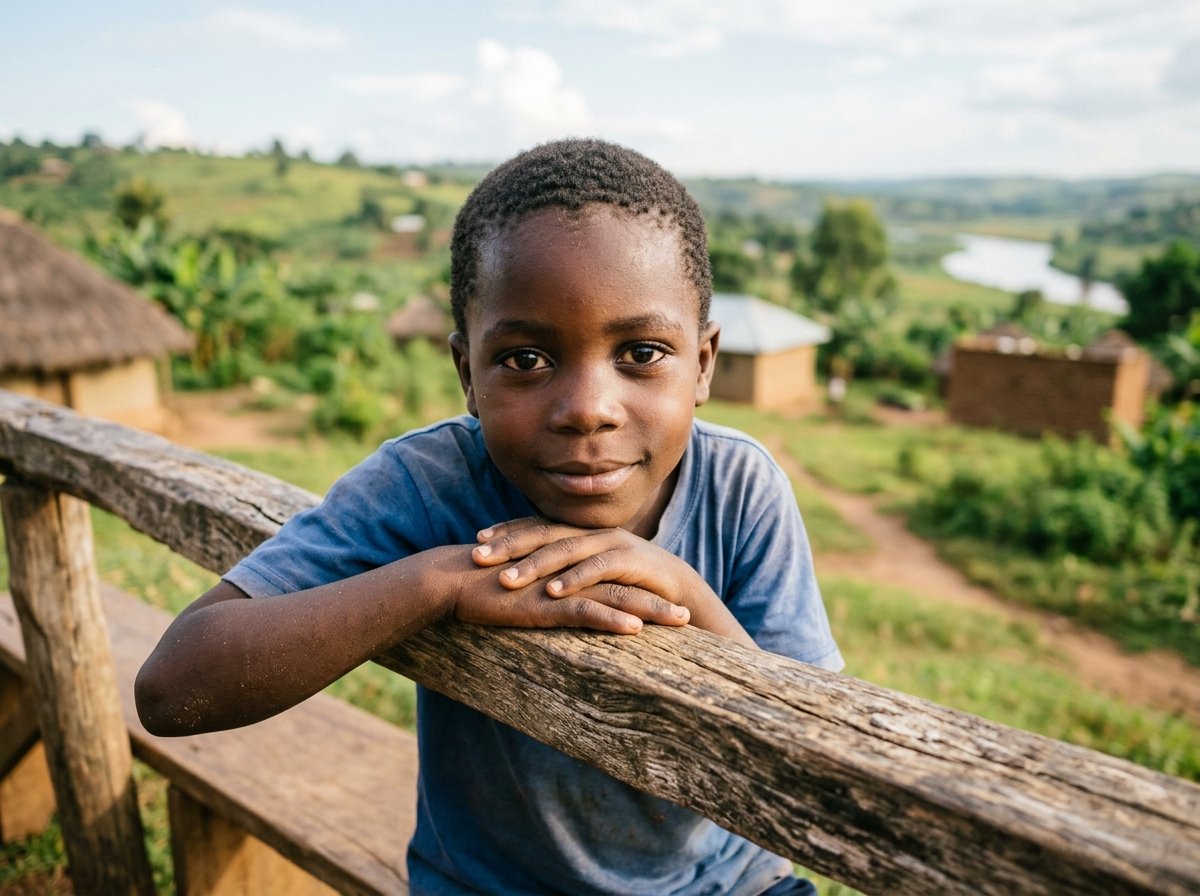 Young Dalit child looking forward with hope